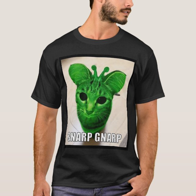 Camiseta Gnarp Alien Cat Meme (Frente)
