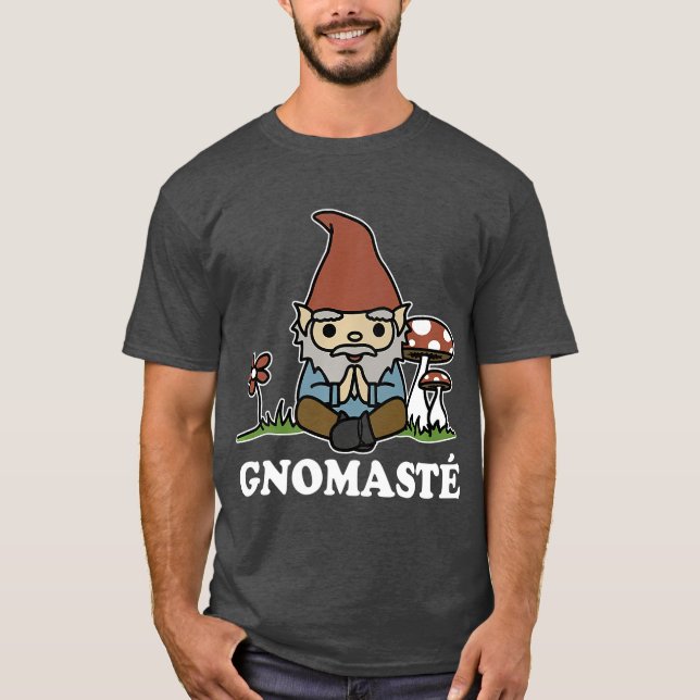 Camiseta Gnomaste Meditando Gnome Funny Yoga (Frente)
