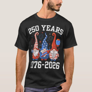 Camiseta Gnome 250 Anos 1776 2026 250º Aniversário 4 De