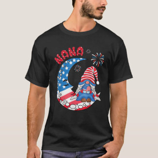 Camiseta Gnome 4 de Julho Fogo de Artifício da Lua Nana Nan