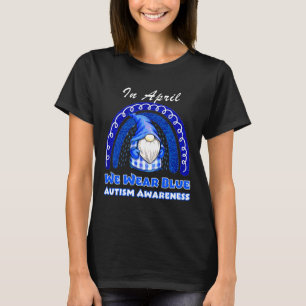 Camiseta Gnome Autism Rainbow Em Abril Nós Vestimos Autismo
