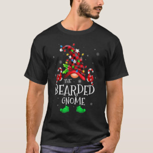 Camiseta Gnome Barbudo Xadrez de Búfalo Família Corresponde