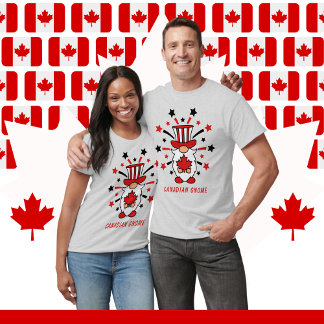 Camiseta Gnome canadense Stars Fireworks Canada Day Unisex