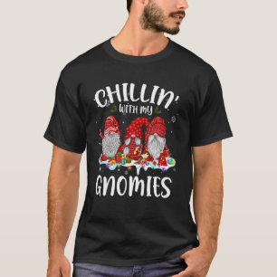 Camiseta Gnome Christmas Pajama Chillin' Com Meus Gnomos