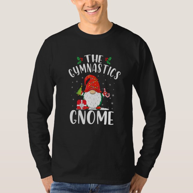 Camiseta Gnome da Ginástica Família Combinada Natal P Diver (Frente)