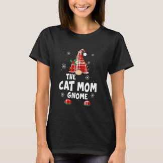 Camiseta Gnome da Mamãe de Gato Xadrez de Búfalo Família Co