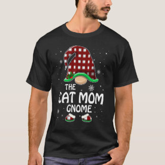 Camiseta Gnome da Mamãe de Gato Xadrez de Búfalo Família Co