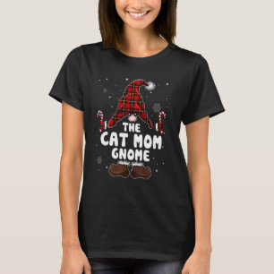 Camiseta Gnome da Mamãe de Gato Xadrez de Búfalo Família Co
