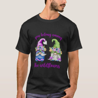 Camiseta Gnome da Primavera Você Pertence Entre as Flores S