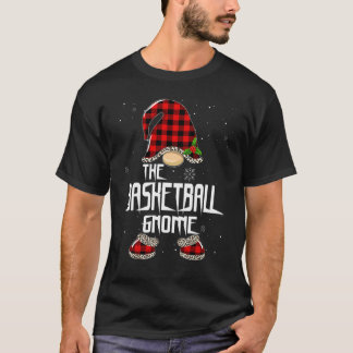 Camiseta Gnome de Basquete Xadrez de Búfalo Família Corresp