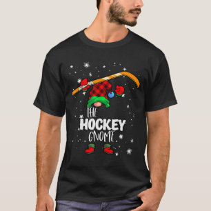 Camiseta Gnome de Hóquei no Gelo Vermelho Família Correspon