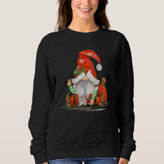 Camiseta Gnome de Natal Xadrez Búfalo Vermelho Gnomos Papai