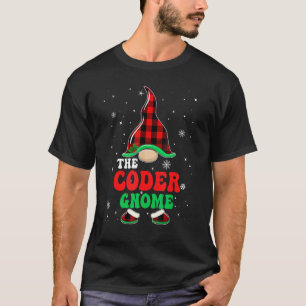 Camiseta Gnome do Codificador Xadrez de Búfalo Família Corr