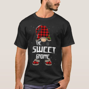 Camiseta Gnome Doce Xadrez Búfalo Família Correspondente Na