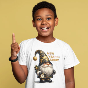 Camiseta Gnome dos Anos novos de Tripulação de Ano Novo