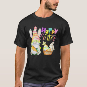 Camiseta Gnome Easter Eggs Hunting Bunny Gnomies Happ