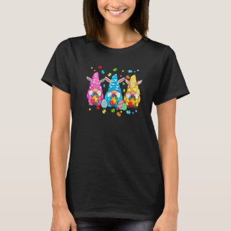 Camiseta Gnome Egg Bunny Puzzle Ribbon Autism Awareness Eas