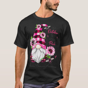 Camiseta Gnome Em Outubro Vestimos O Cancer Rosa Awaren