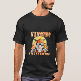 Camiseta Gnome Feminino de Halloween Pendurado Com Meus Gno