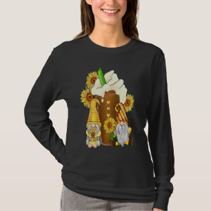 Camiseta Gnome Girassol Hipsters Retro Gnome Floral Homem R