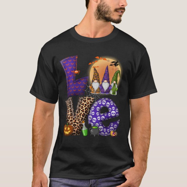 Camiseta Gnome Halloween Day Engraçado Amor (Frente)