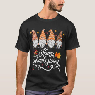 Camiseta Gnome Happy Ação de Graças outono