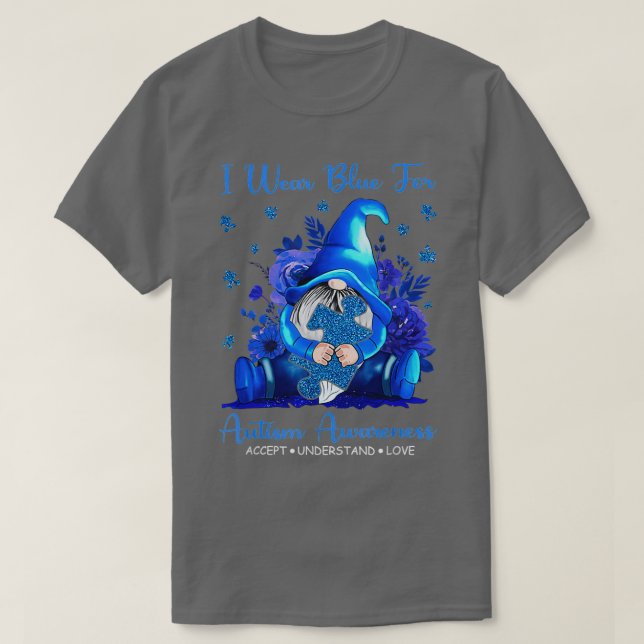 Camiseta Gnome I Veste Azul Para Sensibilização Autista (Frente do Design)