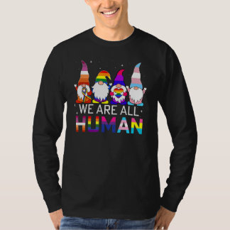 Camiseta Gnome Lgbt Somos Todos Humanos Ally Rainbow Lgbt F