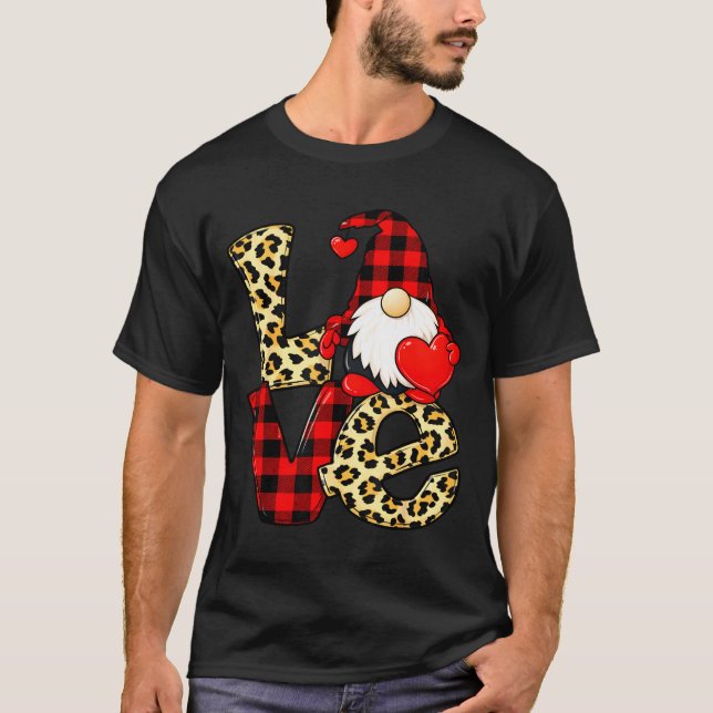 Camiseta Gnome Love Valentine Gnomes Valentines Day Men Wom (Frente)