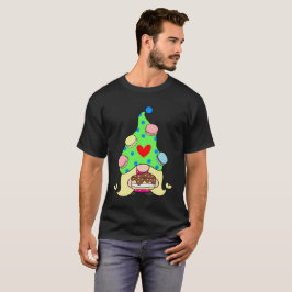 Camiseta Gnome Macaron Cookies Hat e Cake Unisex