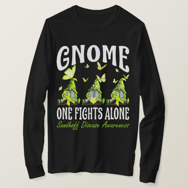 Camiseta Gnome One combate sozinho a consciência da doença  (Frente do Design)
