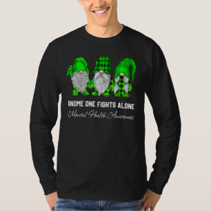 Camiseta Gnome One combate sozinho a consciência da saúde m