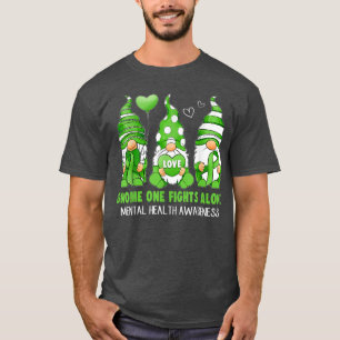 Camiseta Gnome One combate sozinho a consciência da saúde m