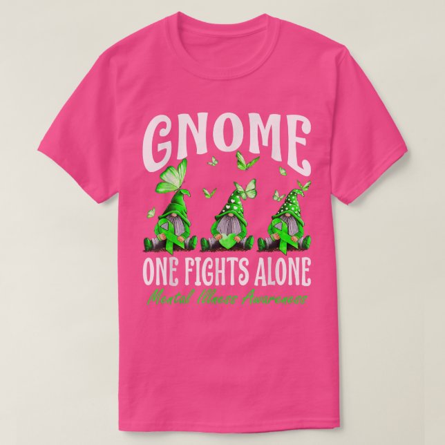 Camiseta Gnome One combate sozinho a consciência das doença (Frente do Design)