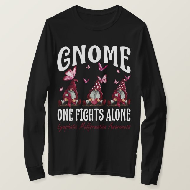 Camiseta Gnome One combate sozinho malformações linfáticas  (Frente do Design)