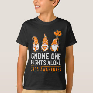 Camiseta Gnome One Luta Sozinha Rsd Crps Consciência Laranj