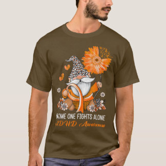 Camiseta Gnome One luta sozinho Friso Sensibilização ADHD