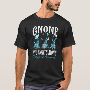 Camiseta Gnome One luta sozinho Trisomia 18 consciência