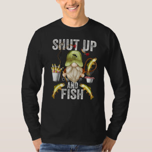 Camiseta Gnome Para Dia de os pais E Pai De Pesca Cale-Se E