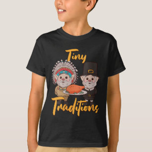 Camiseta Gnome Peregrino do Dia de Ação de Graças Nativo Am