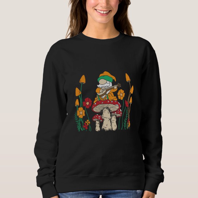 Camiseta Gnome playing banjo fungi mushrooms (Frente)