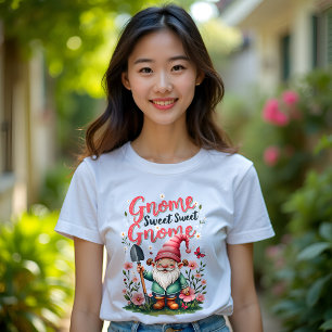Camiseta Gnome Sweet Gnomo T-Shirt: Jardim Whimsical