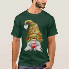 Camiseta Gnome Vestindo Strawberry Knit Hat e Jam Unisex