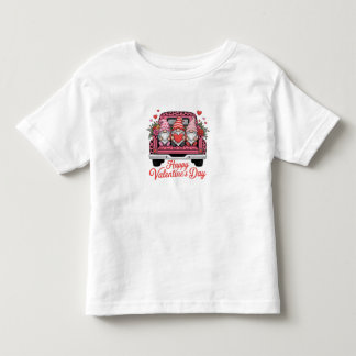 Camiseta gnomes-apaixonados-valentines-rosado-caminhão-feli