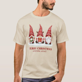 Camiseta Gnômes de Natal Caprichosos Três Desejos de Férias