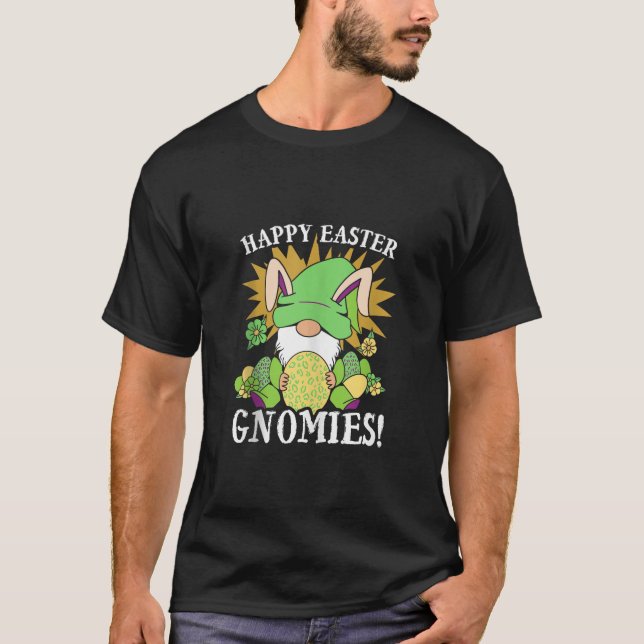 Camiseta Gnomies de felz pascoa Páscoa Bunny Gnomo Tank T (Frente)