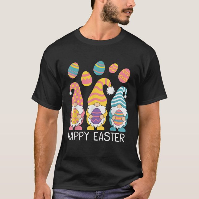 Camiseta Gnomies Easters for Women Girls Kids Eggs Gnomes  (Frente)