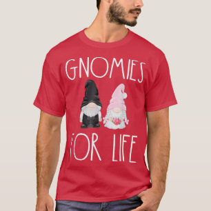Camiseta Gnomies Para a Vida Casamento Engraçado Gnome Noiv