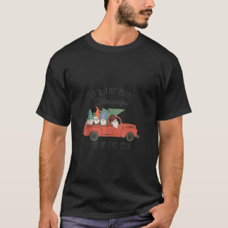 Camiseta Gnomies Red Truck Gnomies Xmas Holi