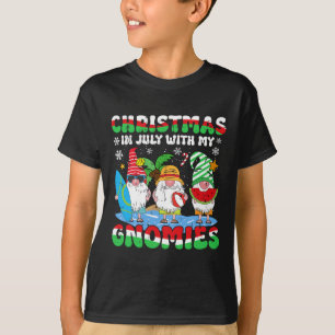 Camiseta Gnômios de Férias de Verão Engraçados para o Natal